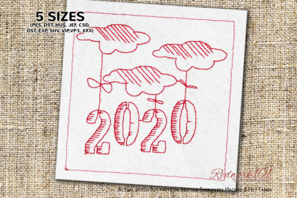 2020 Year Year Cloud Design: A Festive Embroidery Review