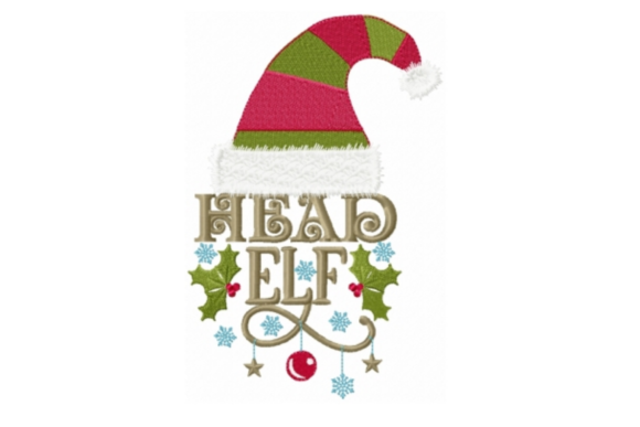 A Joyful Head Elf Design for Personalized Holiday Gifts