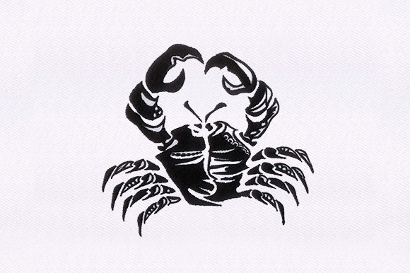 Artistically Crab: A Charming Embroidery Design
