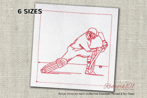 Batsmen Playing Cricket: A Perfect Embroidery Design for Personalized Gifts