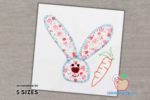 Bunny with Long Ears Applique: A Charming Easter Embroidery