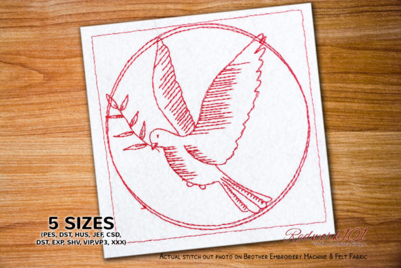 Christmas Dove Design: A Versatile Embroidery Choice