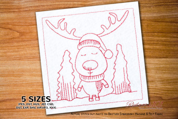 Christmas Reindeer Machine: A Charming Embroidery Design