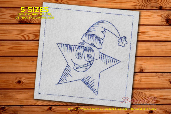 Christmas Star Redwork: A Festive Embroidery Design