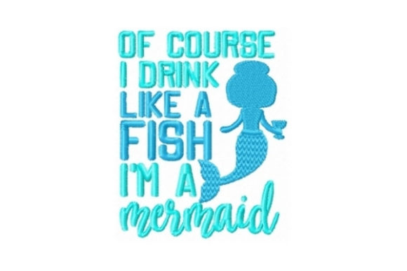 Drink Like a Fish: A Joyful Embroidery Design