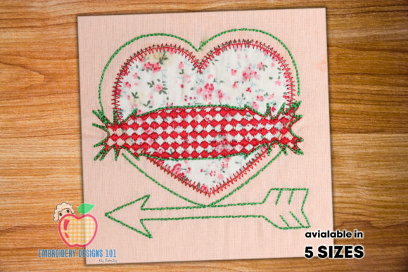 Heart and Arrow Shape Applique: A Valentine's Delight