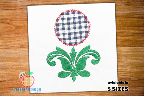 Leaf Paisley Design with Circle Applique