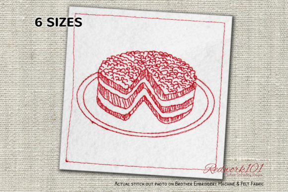 Mousse Cake: A Sweet Embroidery Design for Boutique Apparel