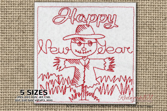 New Year Celebration with Scarecrow