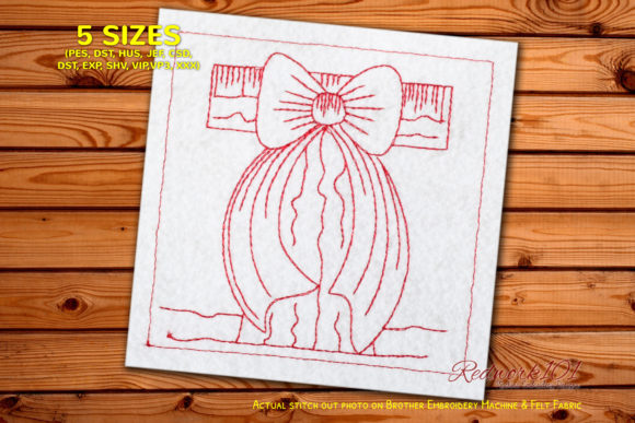 Red Christmas Bow Redwork: A Designer's Review