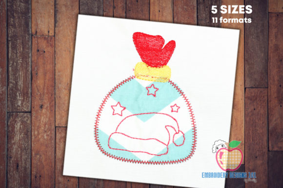 Review: Gift Bag of Santa in Red Applique
