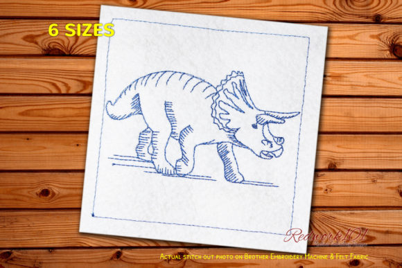 Triceratops Dinosaurs Machine: A Versatile Embroidery Design